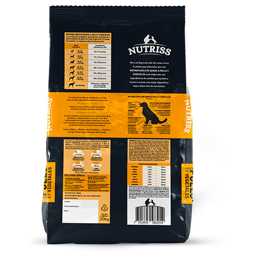 Nutriss Adulto Pollo – Alimento Completo para Perros