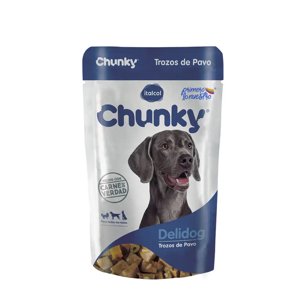 Pouch Chunky Delidog Adultos Trozos de Pavo