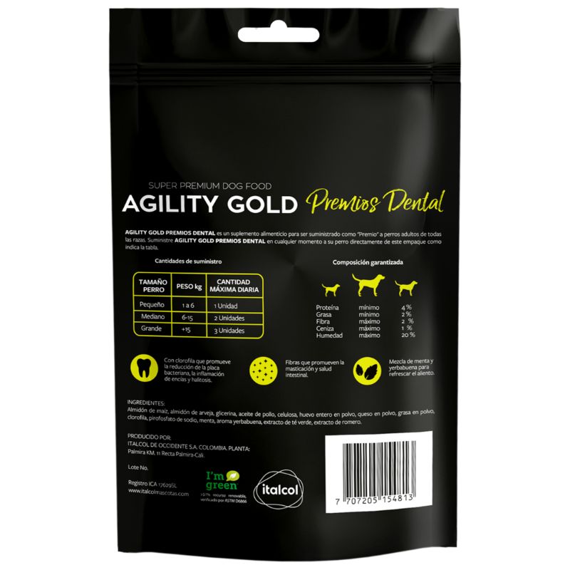 Snack Seco Agility Gold Premio Dental para Perros