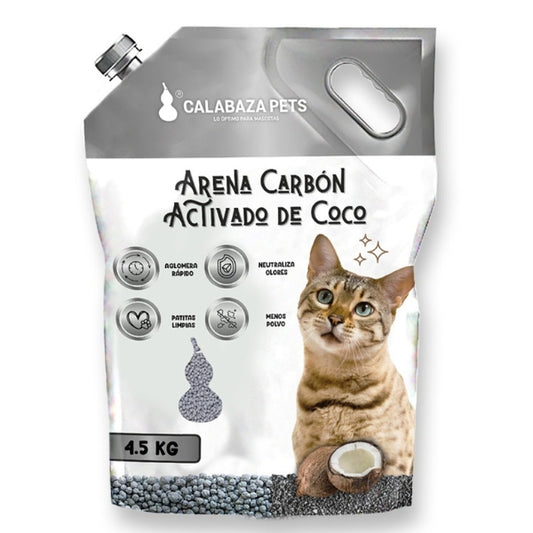 Arena para Gatos - Calabaza Pets Carbon Activo Coco