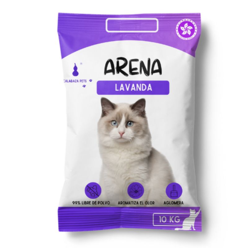 Arena para Gatos - Calabaza Pets Aroma a Lavanda