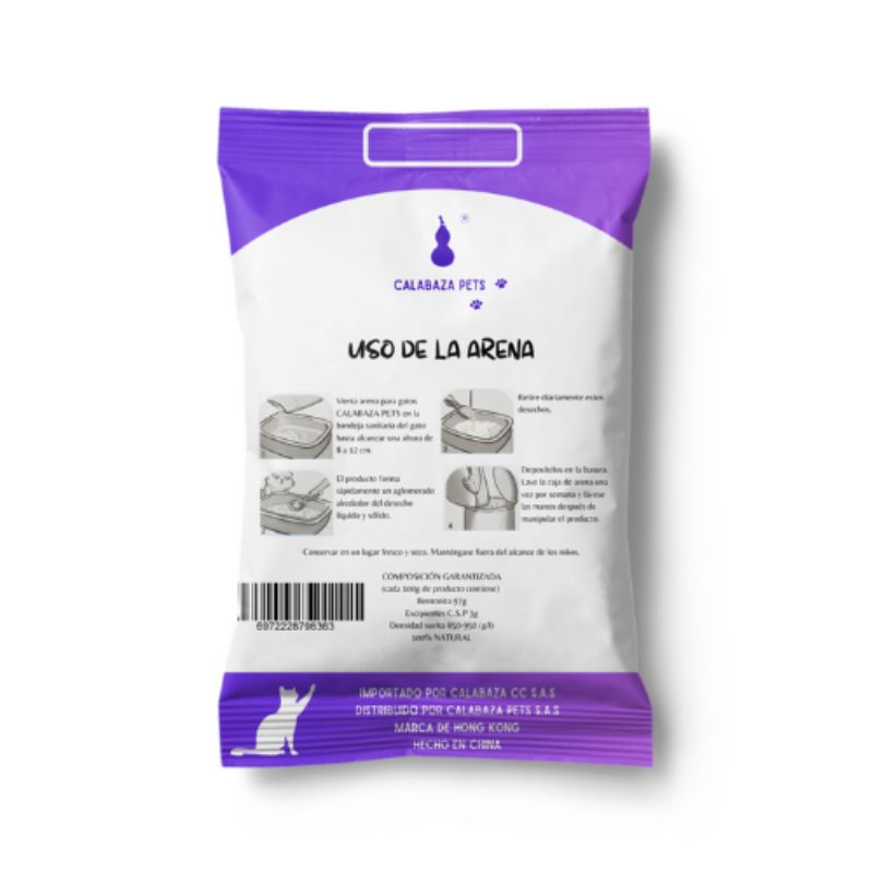 Arena para Gatos - Calabaza Pets Aroma a Lavanda