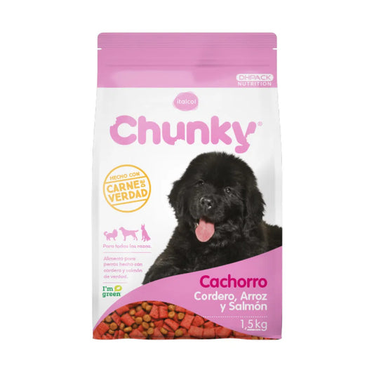 Chunky Cordero, Arroz y Salmon Cachorro