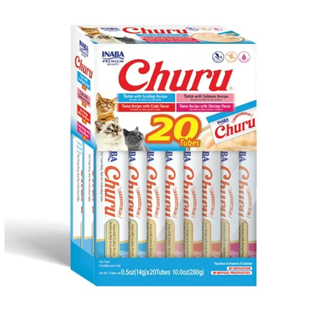 Snack Cremoso Churu para Gatos - SABORES VARIADOS 20 unid 14gr