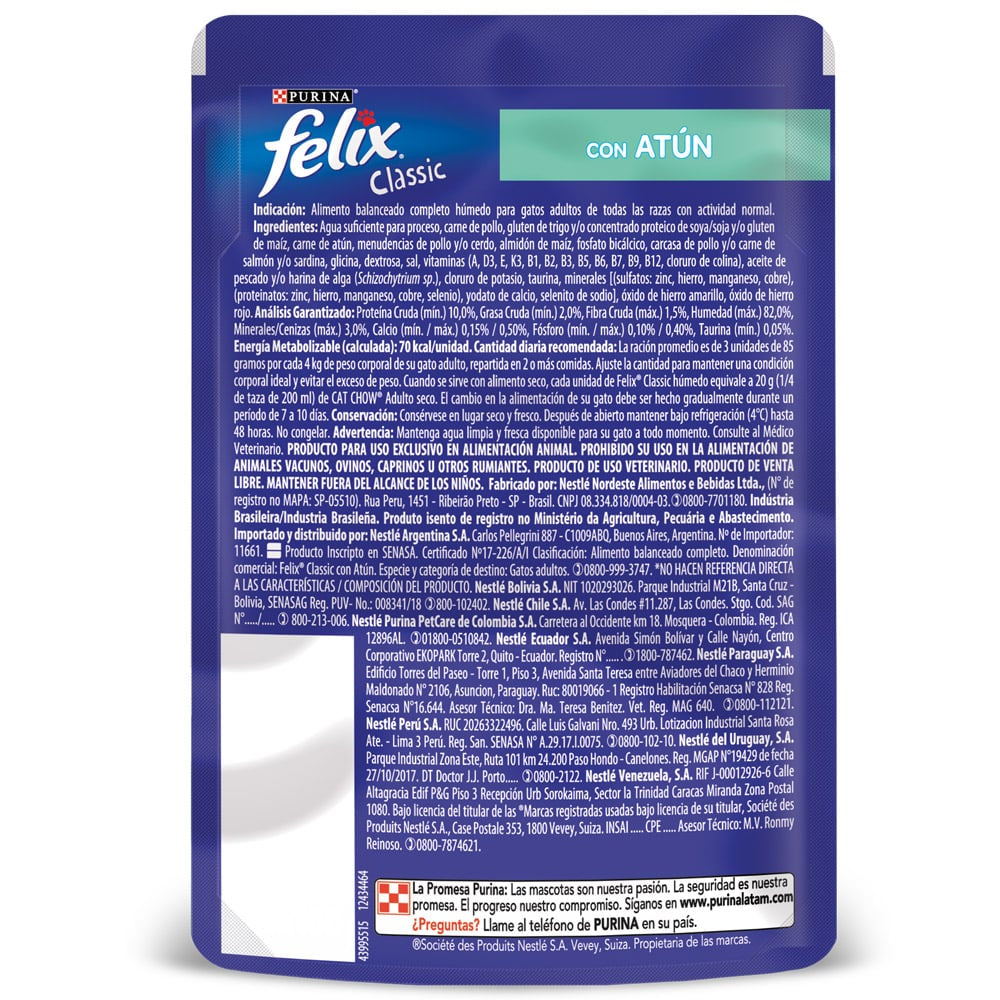 Félix Classic Atún – Alimento Húmedo para Gatos