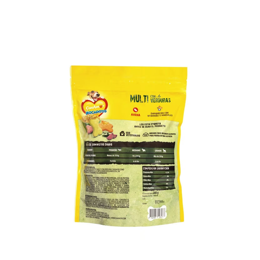 Galletas Canamor Bocaditos Multi -Verduras 200 gr