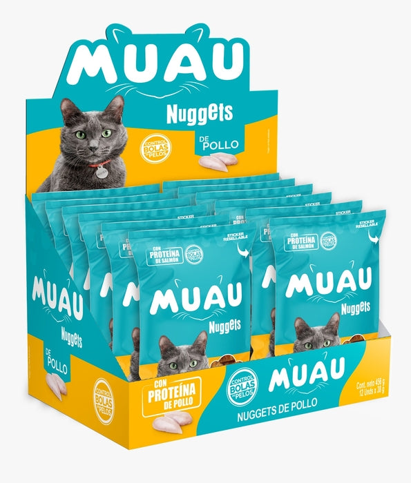 Nuggets de Pollo para Gato MUAU X 12 Und